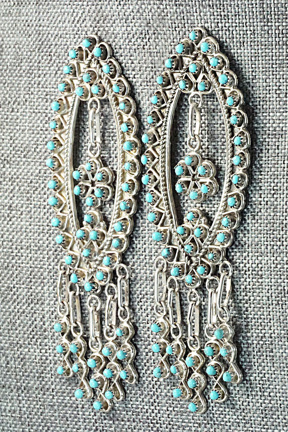 Turquoise & Sterling Silver Earrings - Jesse Johnson
