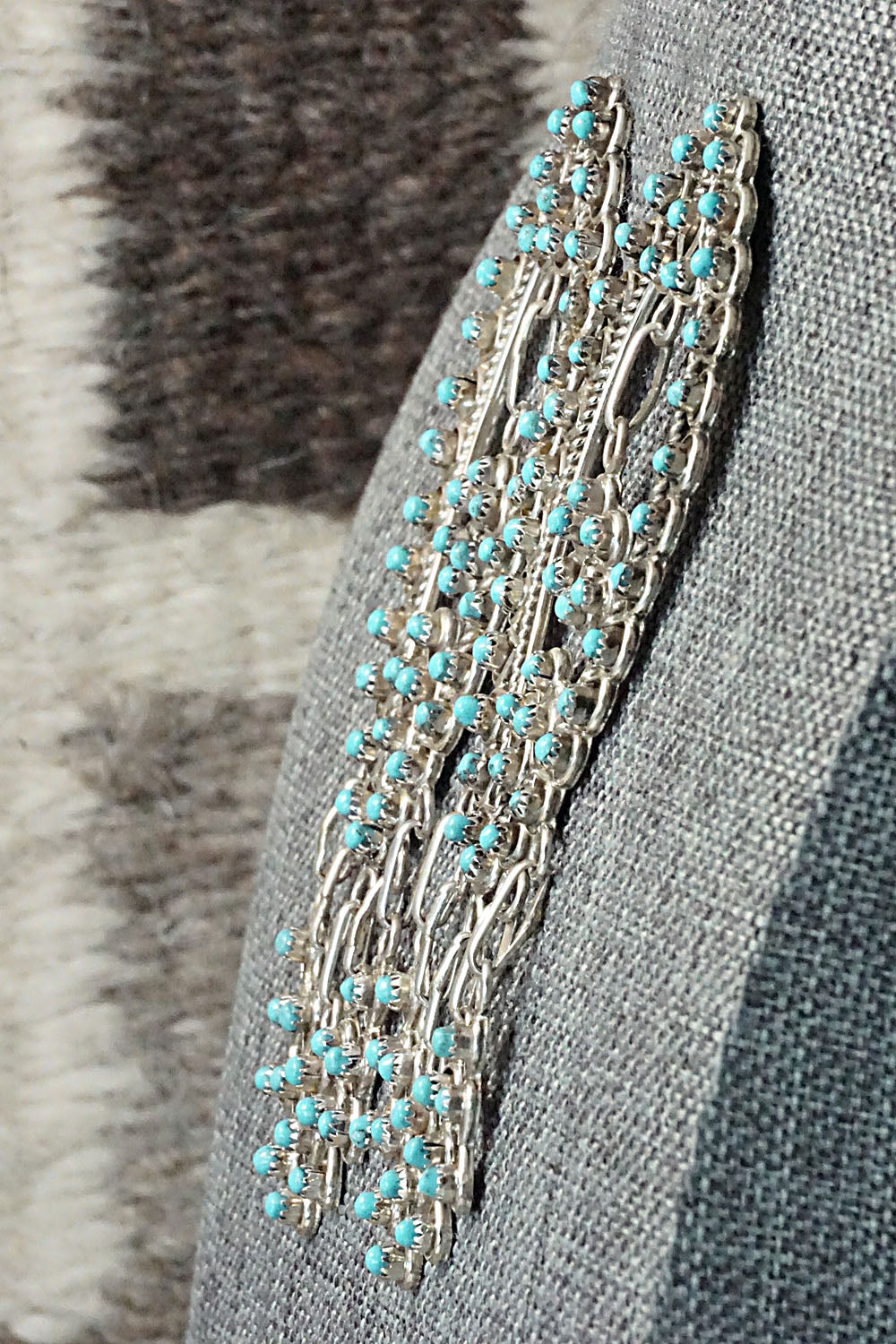 Turquoise & Sterling Silver Earrings - Jesse Johnson