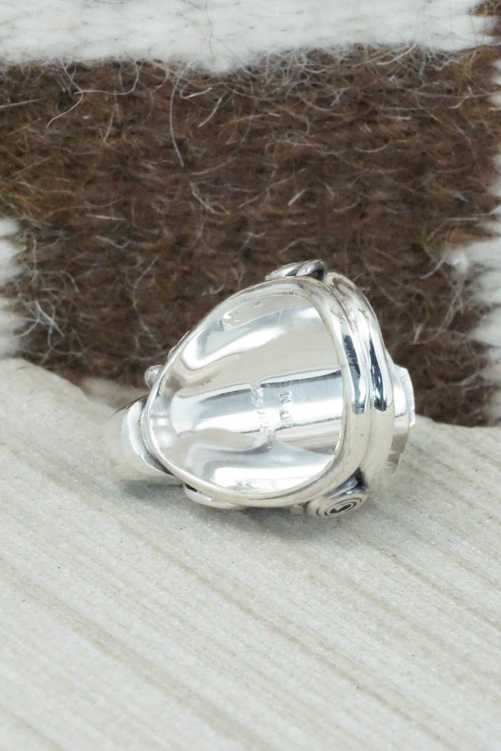 Turquoise & Sterling Silver Ring - Darrell Morgan - Size 7.5