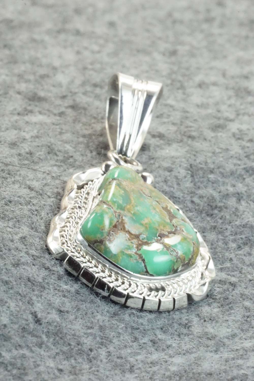 Turquoise & Sterling Silver Pendant - Samuel Yellowhair