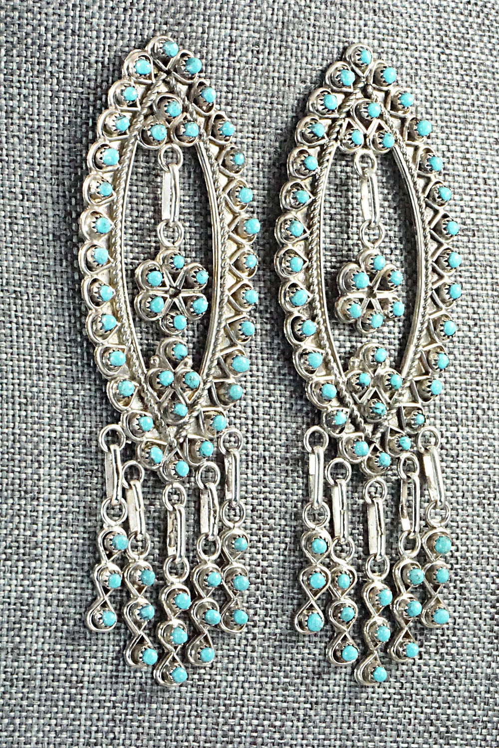 Turquoise & Sterling Silver Earrings - Jesse Johnson