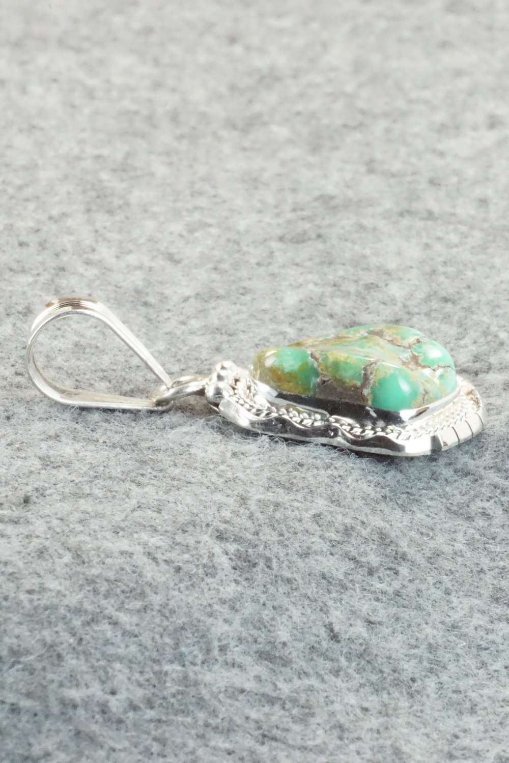 Turquoise & Sterling Silver Pendant - Samuel Yellowhair