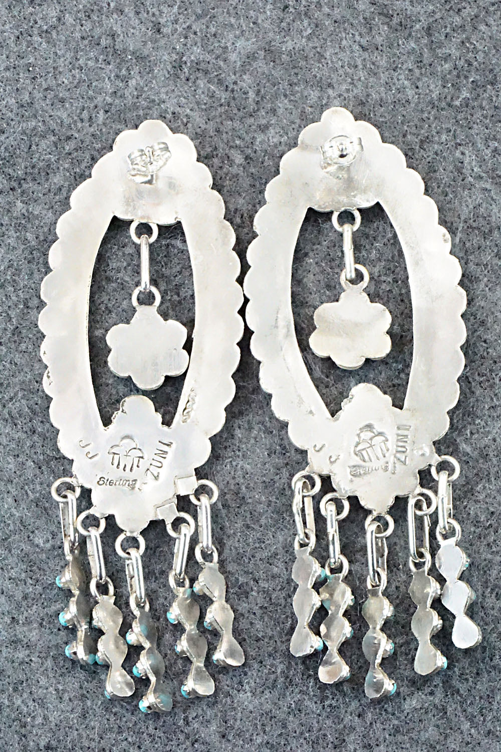 Turquoise & Sterling Silver Earrings - Jesse Johnson