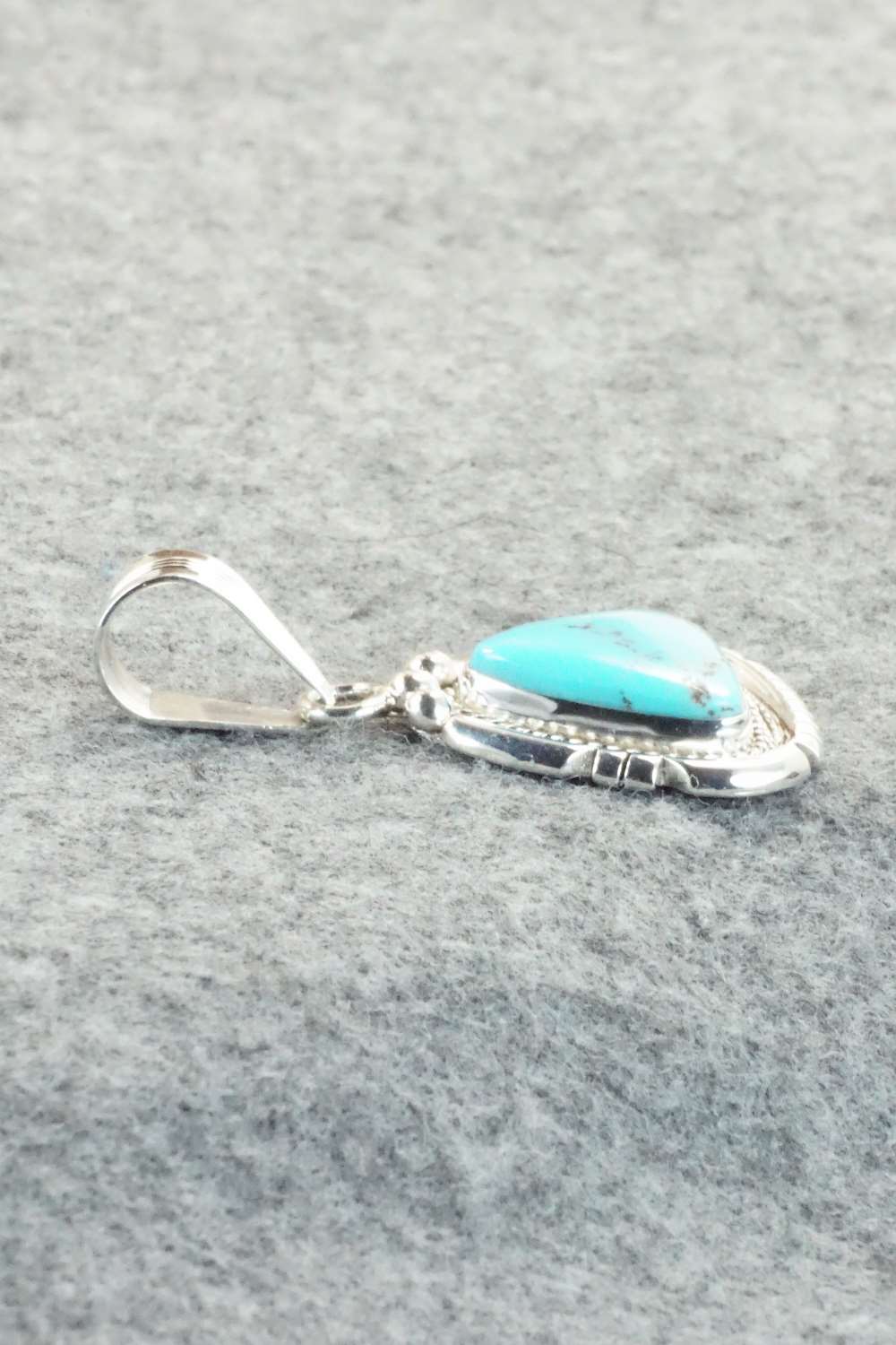 Turquoise & Sterling Silver Pendant - Samuel Yellowhair