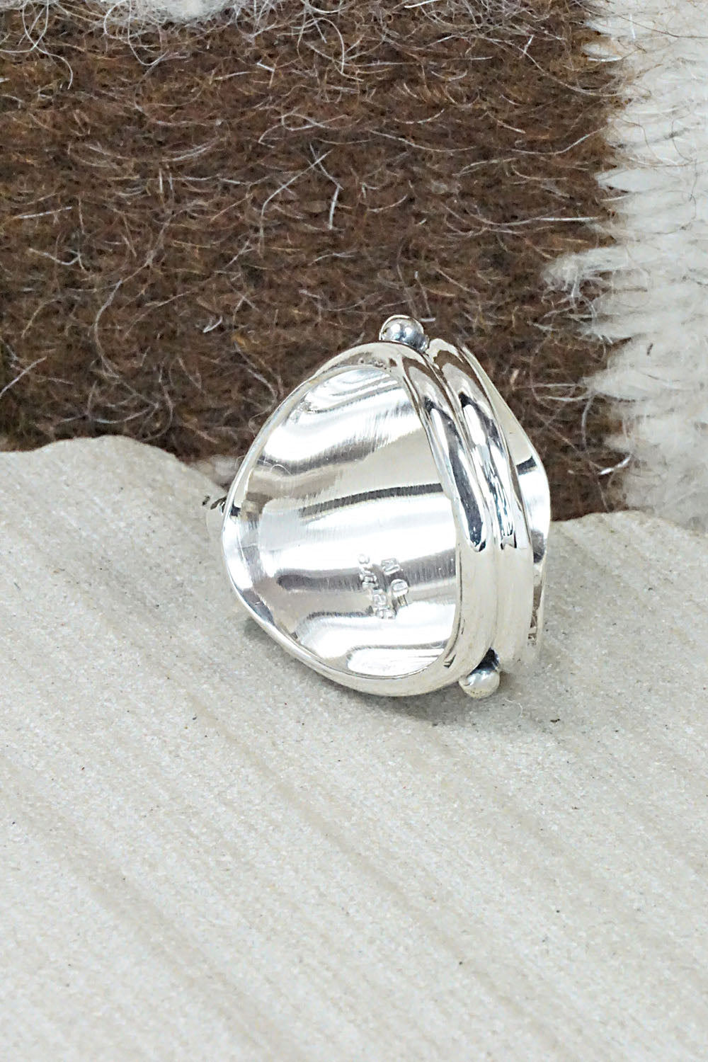 Turquoise & Sterling Silver Ring - Darrell Morgan - Size 9.5