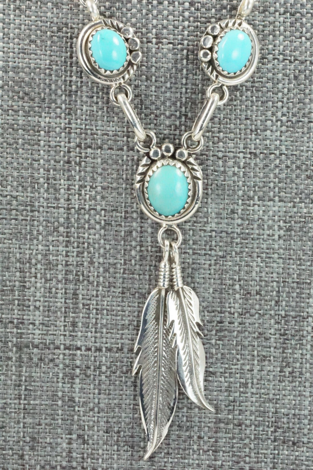 Turquoise & Sterling Silver Necklace - Rita Largo