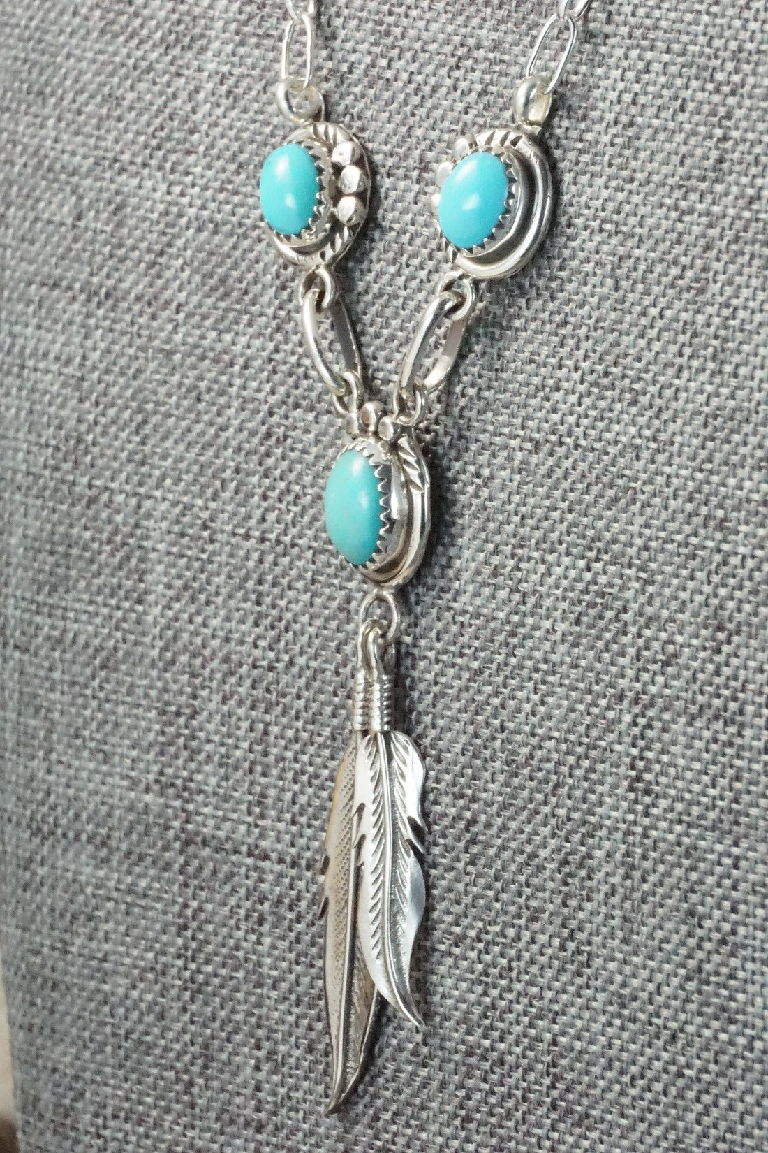 Turquoise & Sterling Silver Necklace - Rita Largo