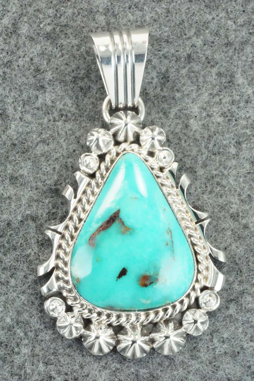 Turquoise & Sterling Silver Pendant - Daniel Benally