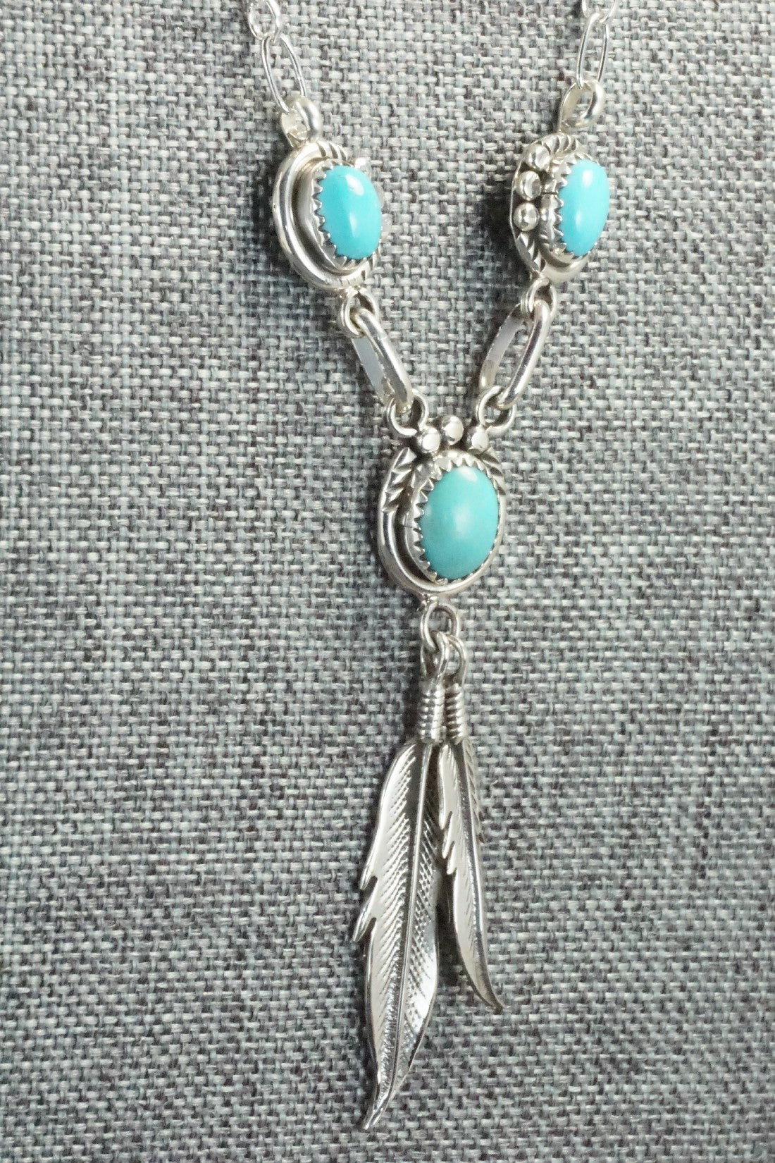 Turquoise & Sterling Silver Necklace - Rita Largo