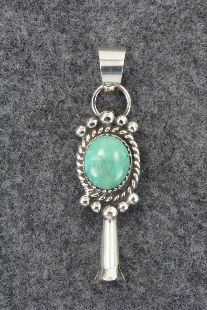 Turquoise and Sterling Silver Pendant - Vernon Johnson