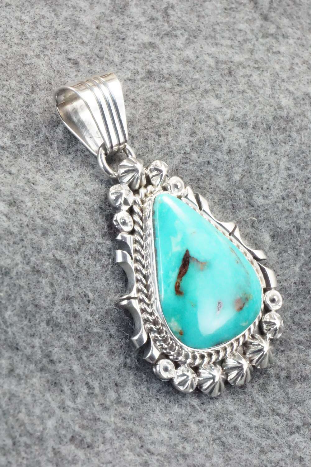 Turquoise & Sterling Silver Pendant - Daniel Benally