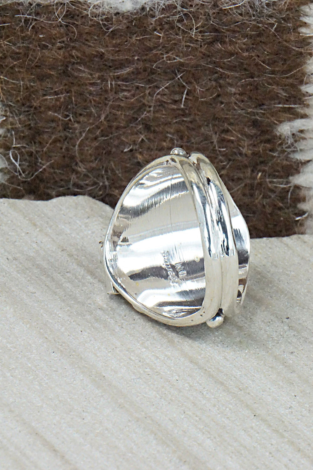 Turquoise & Sterling Silver Ring - Darrell Morgan - Size 12