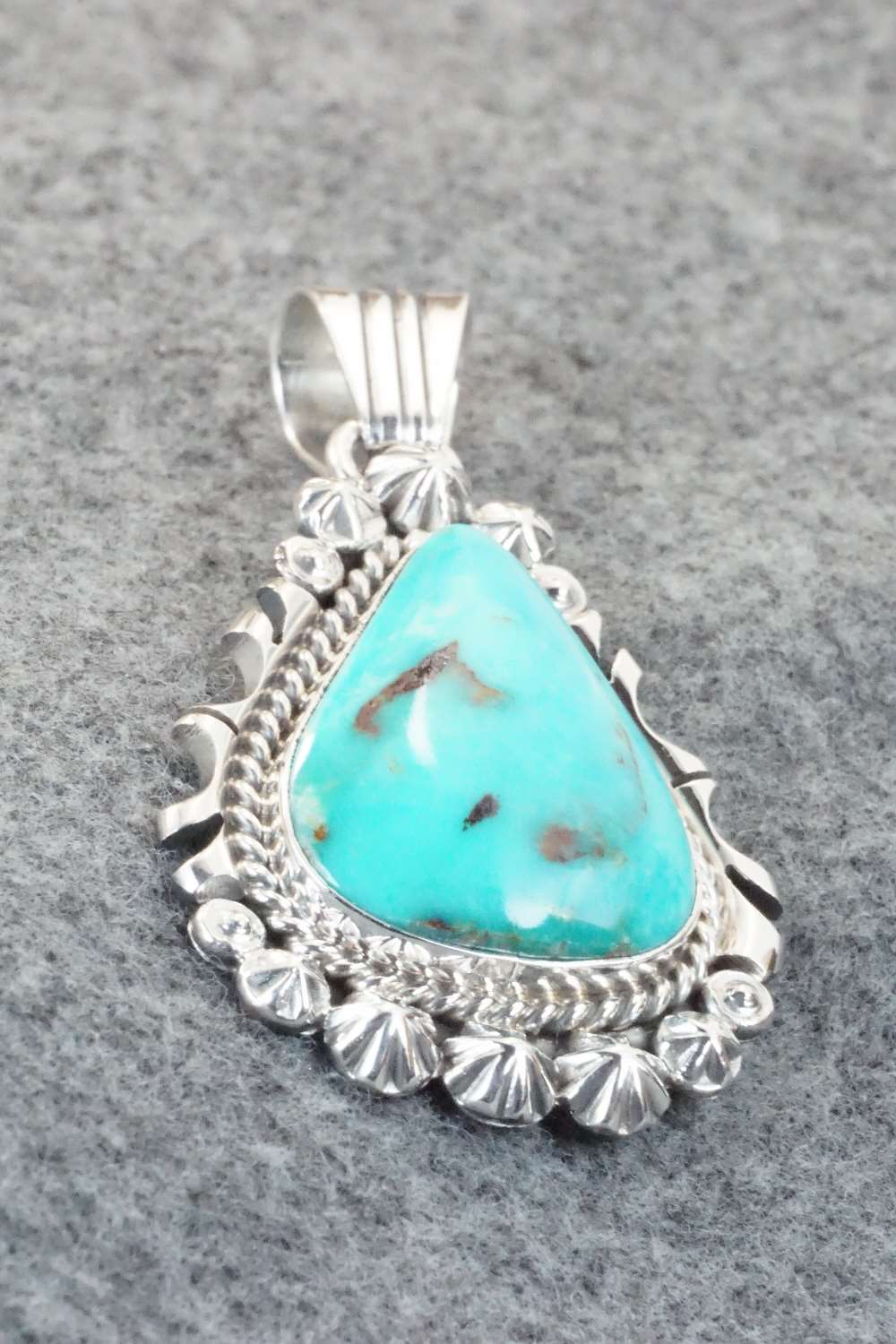 Turquoise & Sterling Silver Pendant - Daniel Benally