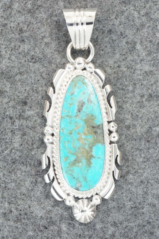 Turquoise & Sterling Silver Pendant - Marita Benally