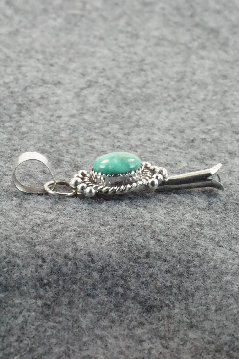 Turquoise and Sterling Silver Pendant - Vernon Johnson