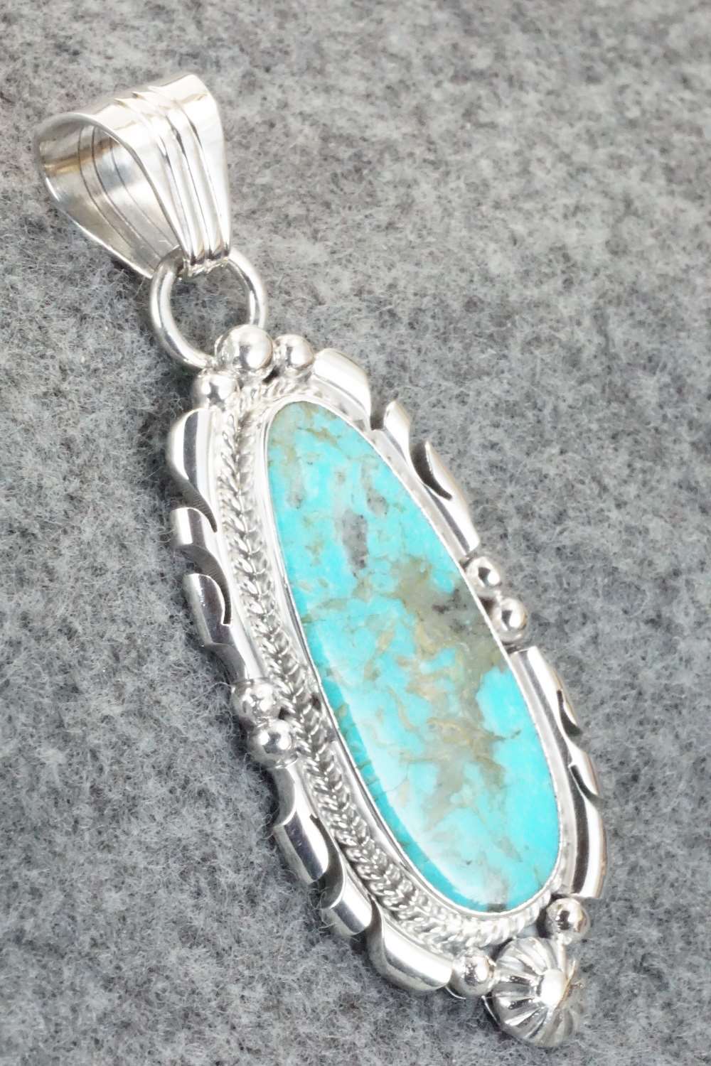 Turquoise & Sterling Silver Pendant - Marita Benally