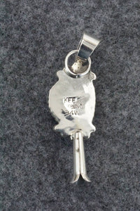 Turquoise and Sterling Silver Pendant - Vernon Johnson