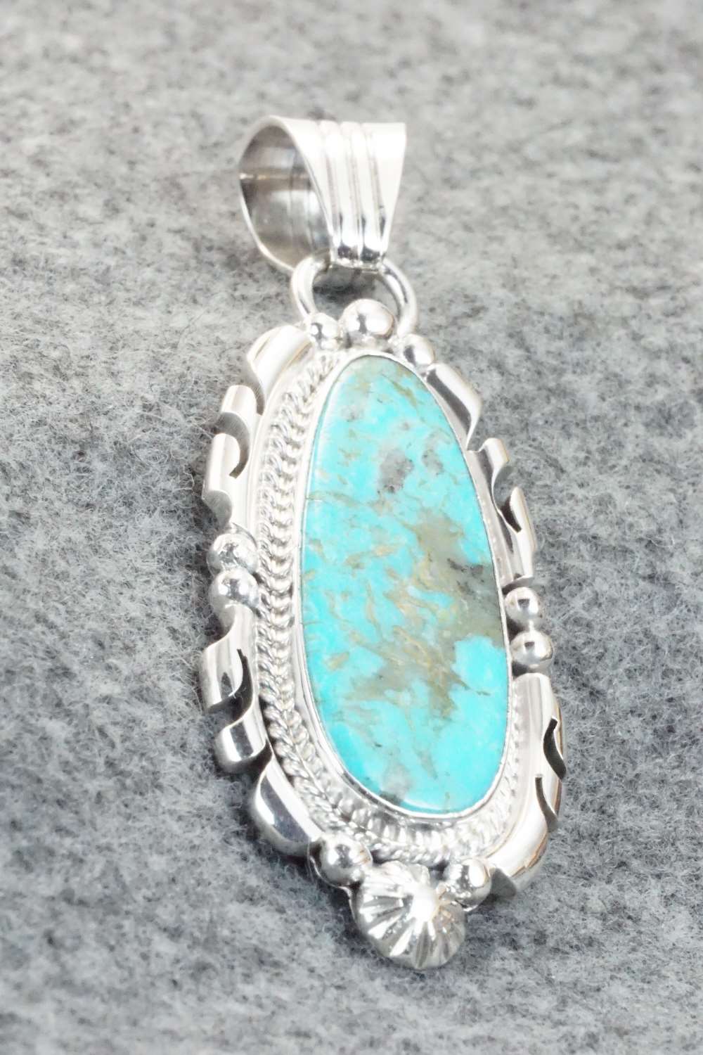 Turquoise & Sterling Silver Pendant - Marita Benally