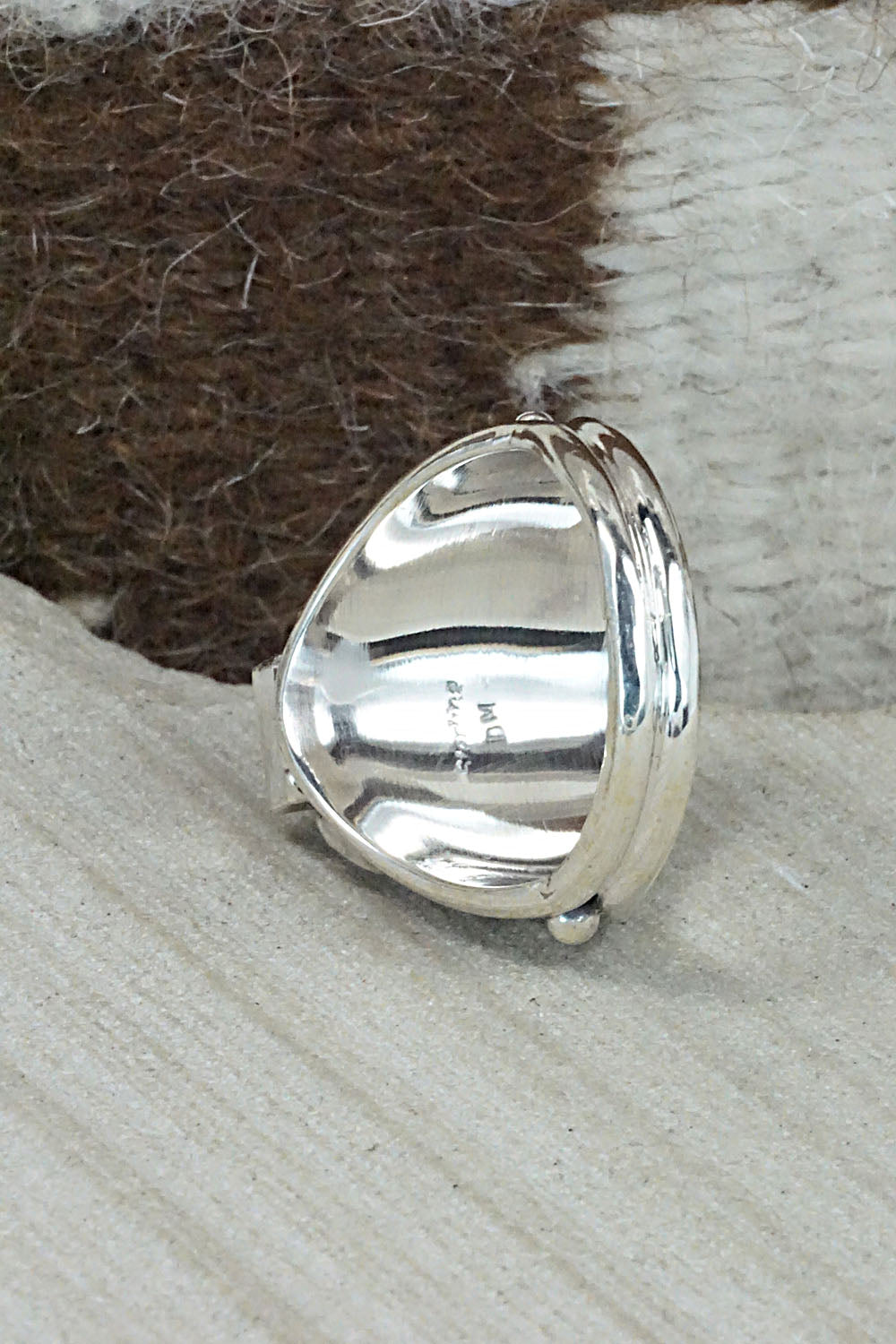 Turquoise & Sterling Silver Ring - Darrell Morgan - Size 13