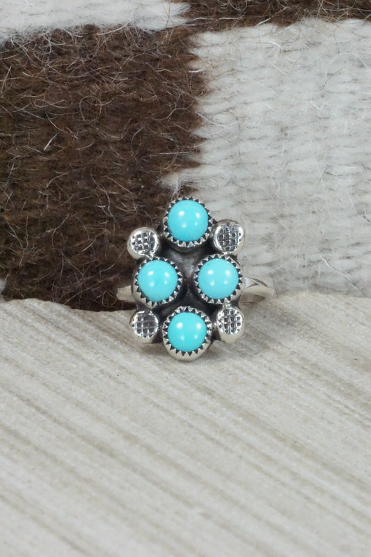 Turquoise & Sterling Silver Ring - Priscilla Reeder - Size 8