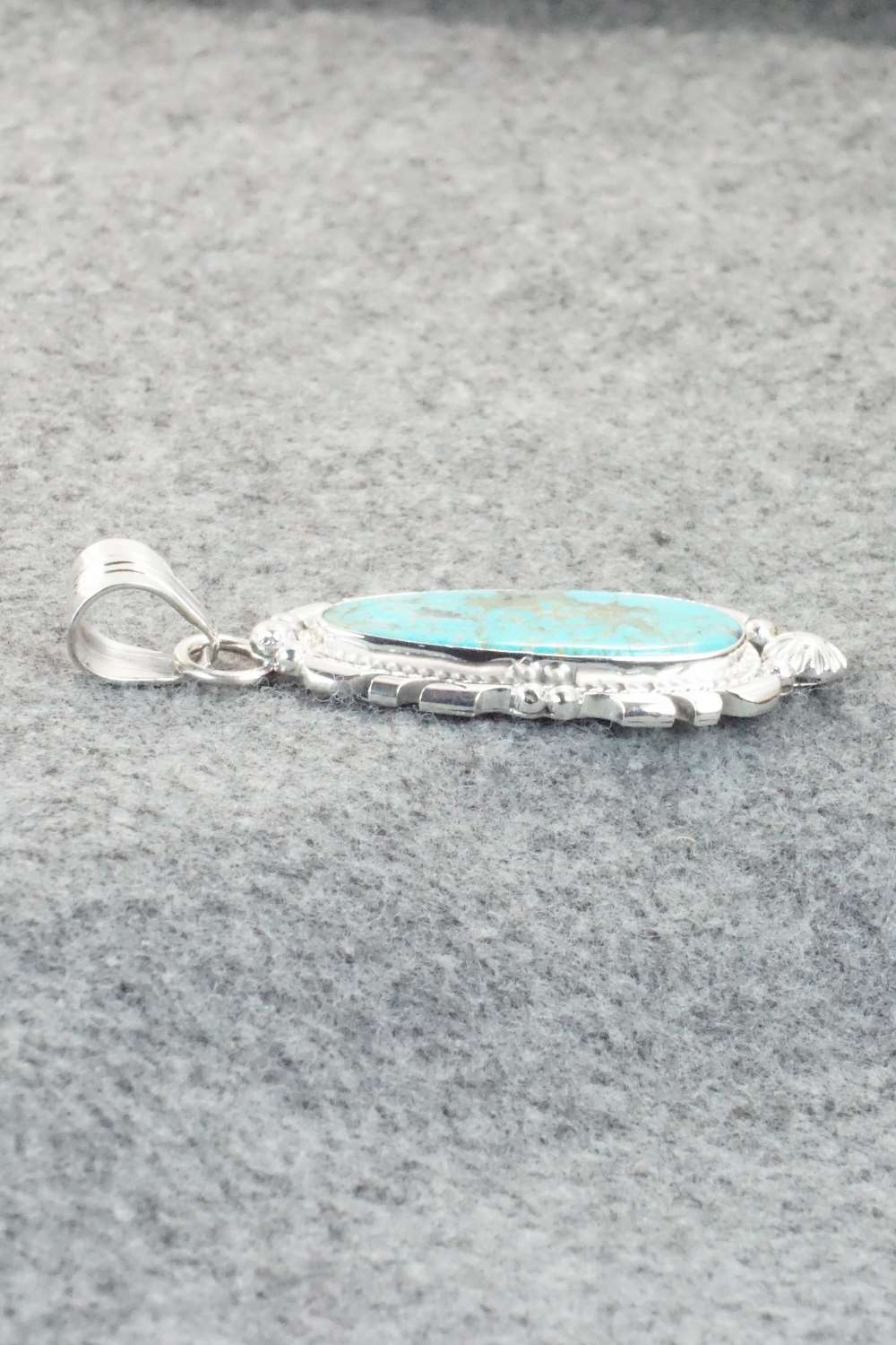 Turquoise & Sterling Silver Pendant - Marita Benally