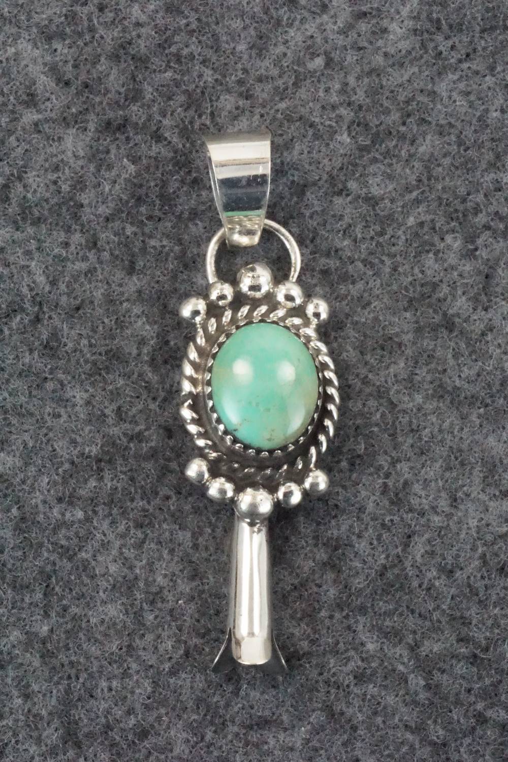Turquoise and Sterling Silver Pendant - Vernon Johnson