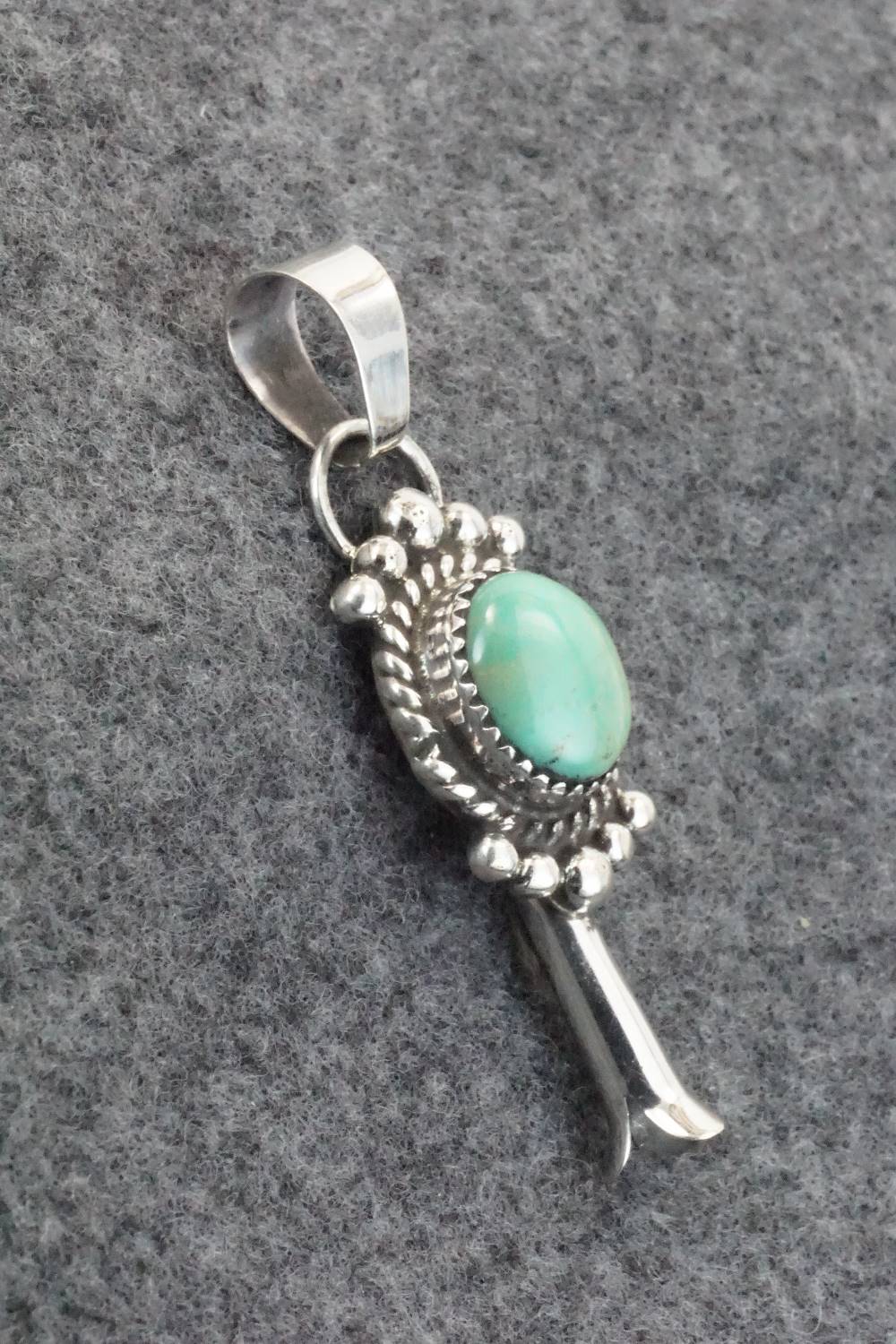 Turquoise and Sterling Silver Pendant - Vernon Johnson