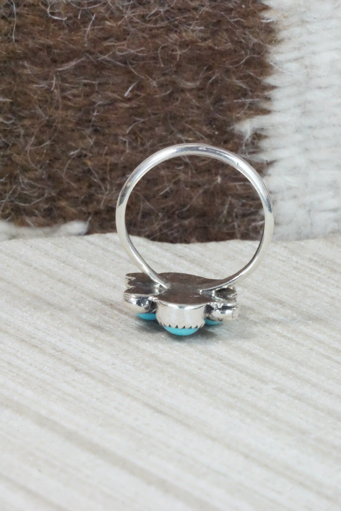 Turquoise & Sterling Silver Ring - Priscilla Reeder - Size 8