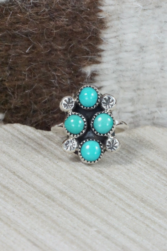 Turquoise & Sterling Silver Ring - Priscilla Reeder - Size 7.25