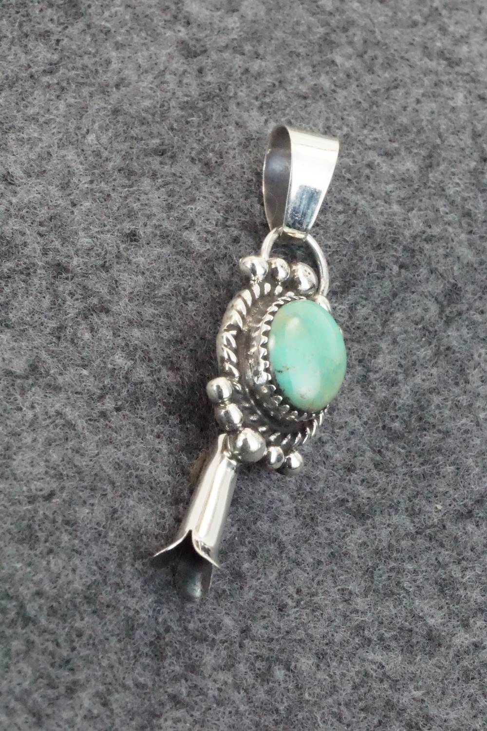 Turquoise and Sterling Silver Pendant - Vernon Johnson