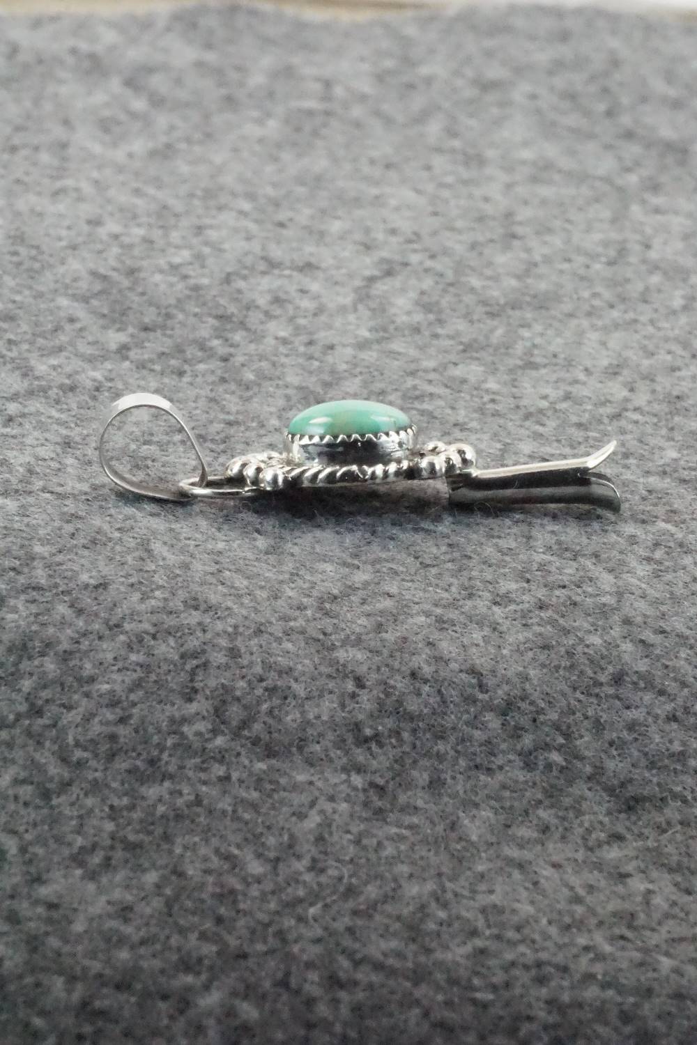 Turquoise and Sterling Silver Pendant - Vernon Johnson