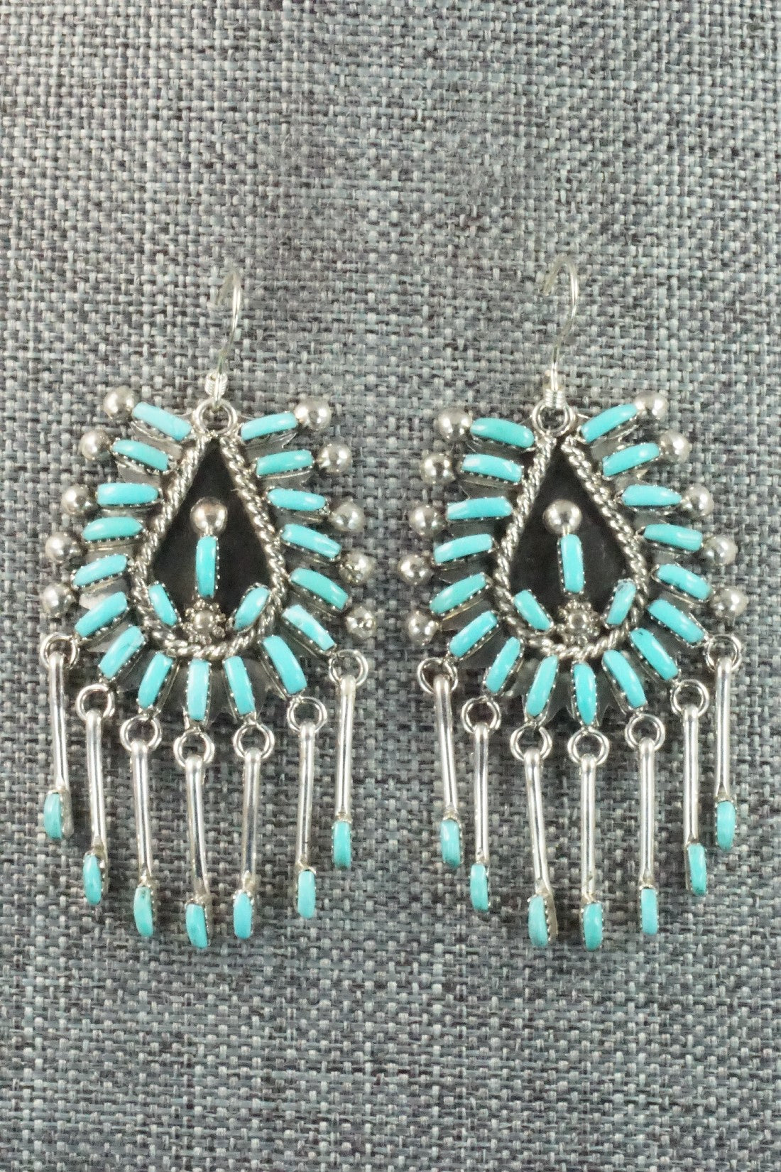 Turquoise & Sterling Silver Earrings - Kevin Leekity