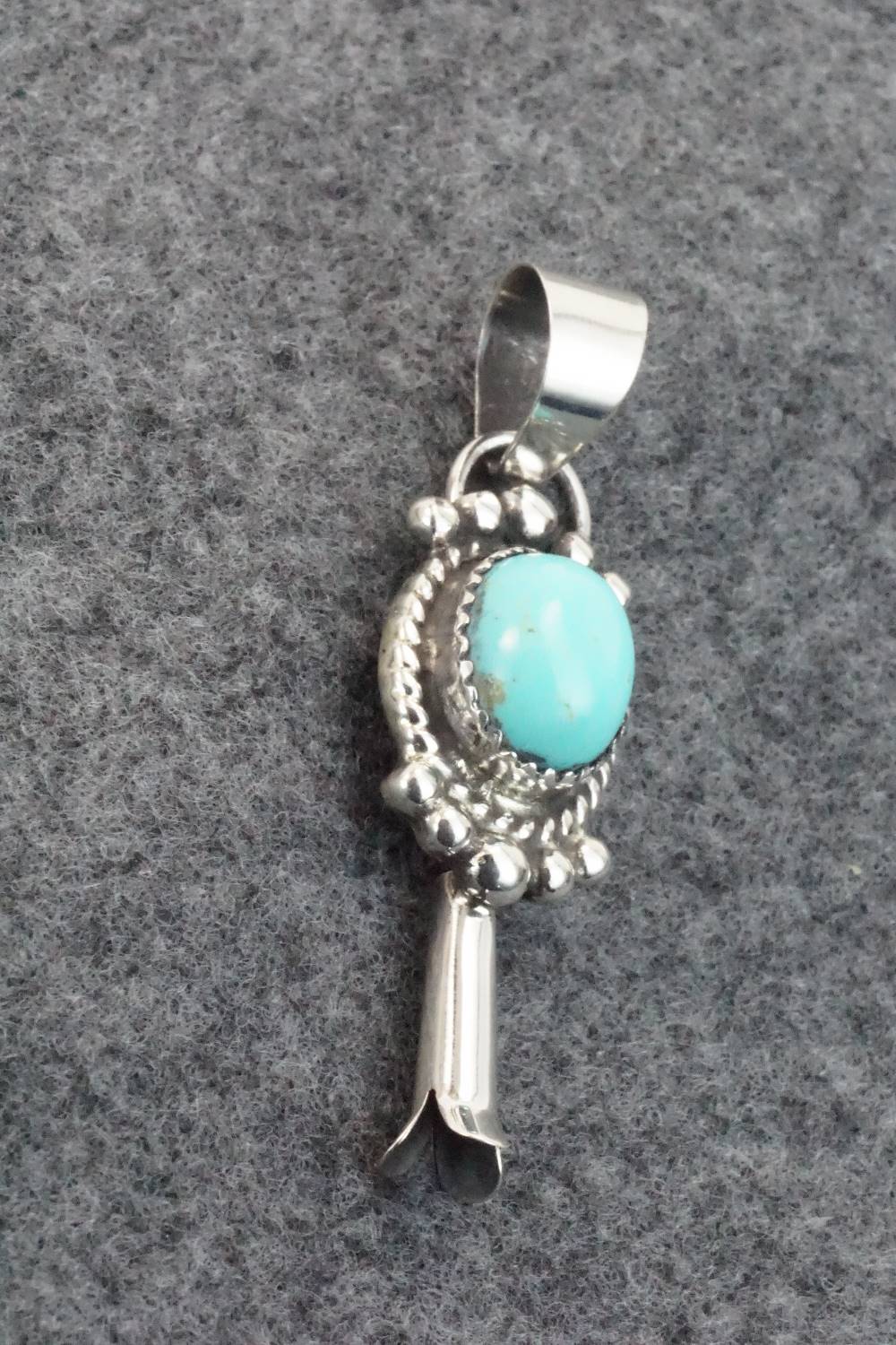 Turquoise and Sterling Silver Pendant - Vernon Johnson