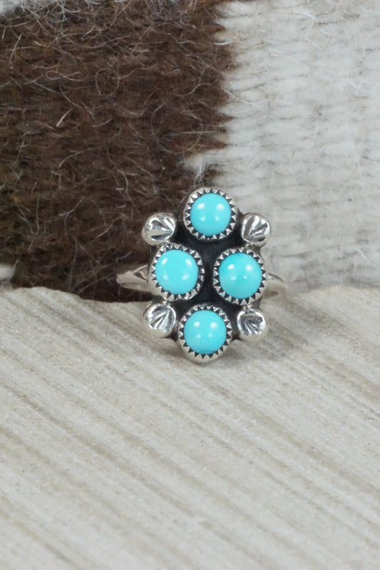 Turquoise & Sterling Silver Ring - Priscilla Reeder - Size 8.25