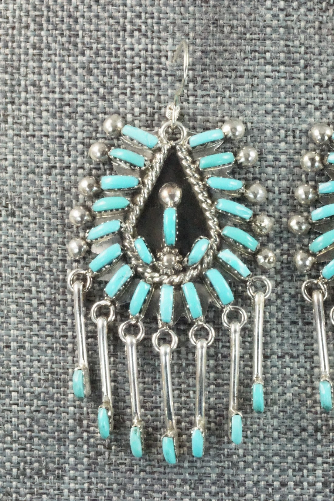 Turquoise & Sterling Silver Earrings - Kevin Leekity