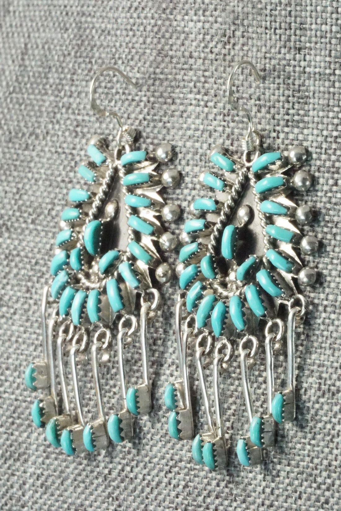 Turquoise & Sterling Silver Earrings - Kevin Leekity