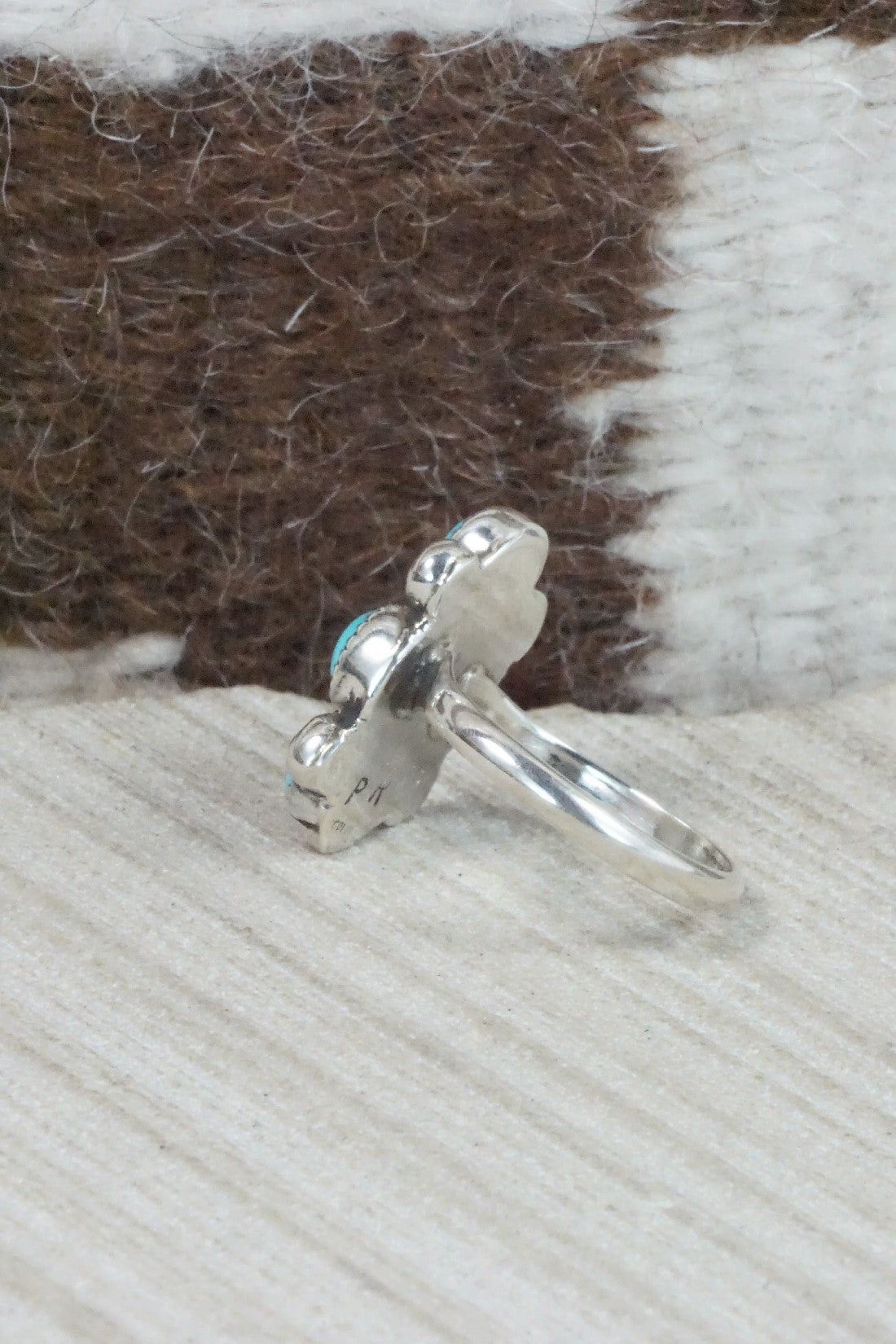 Turquoise & Sterling Silver Ring - Priscilla Reeder - Size 8.25
