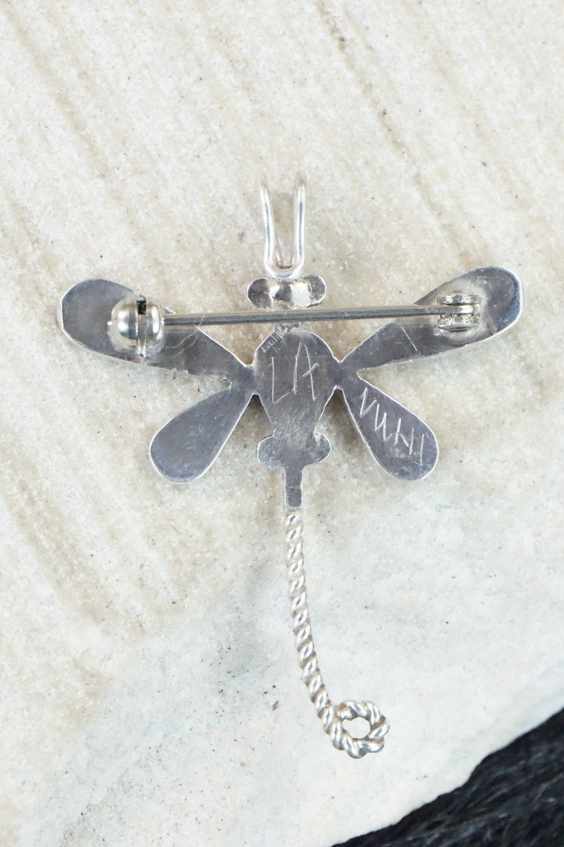 Multi Stone and Sterling Silver Pendant & Pin - Lyndon Ahiyite