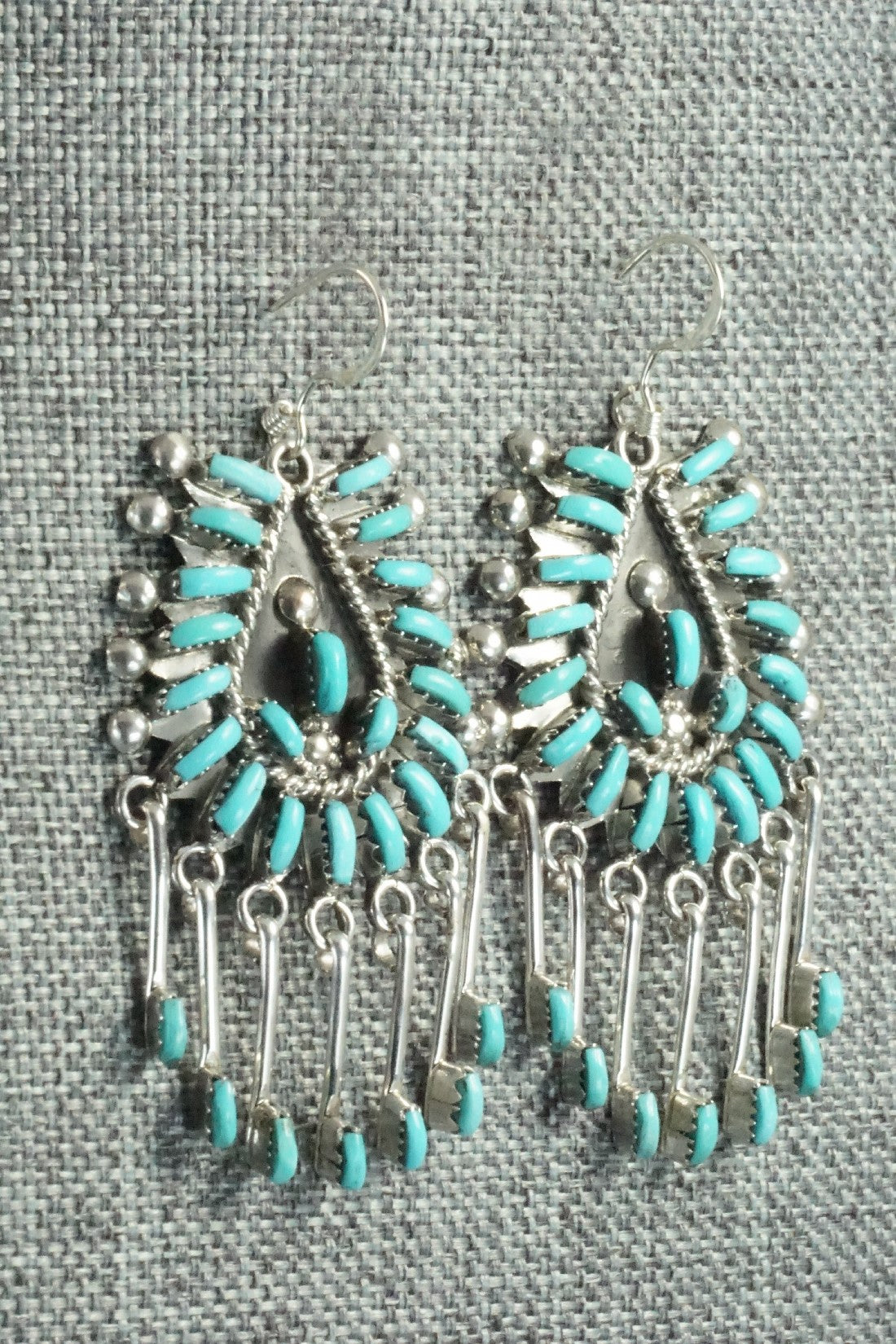 Turquoise & Sterling Silver Earrings - Kevin Leekity