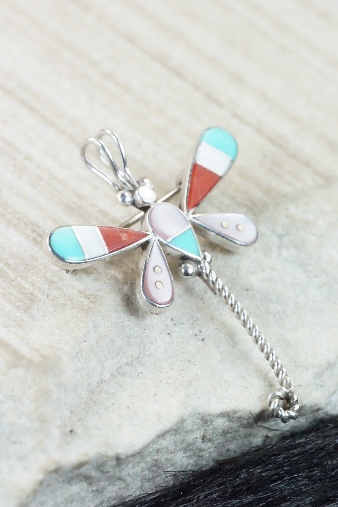 Multi Stone and Sterling Silver Pendant & Pin - Lyndon Ahiyite