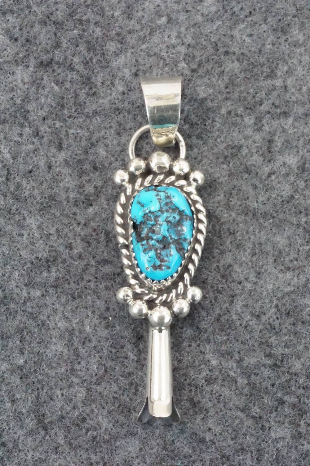 Turquoise and Sterling Silver Pendant - Vernon Johnson
