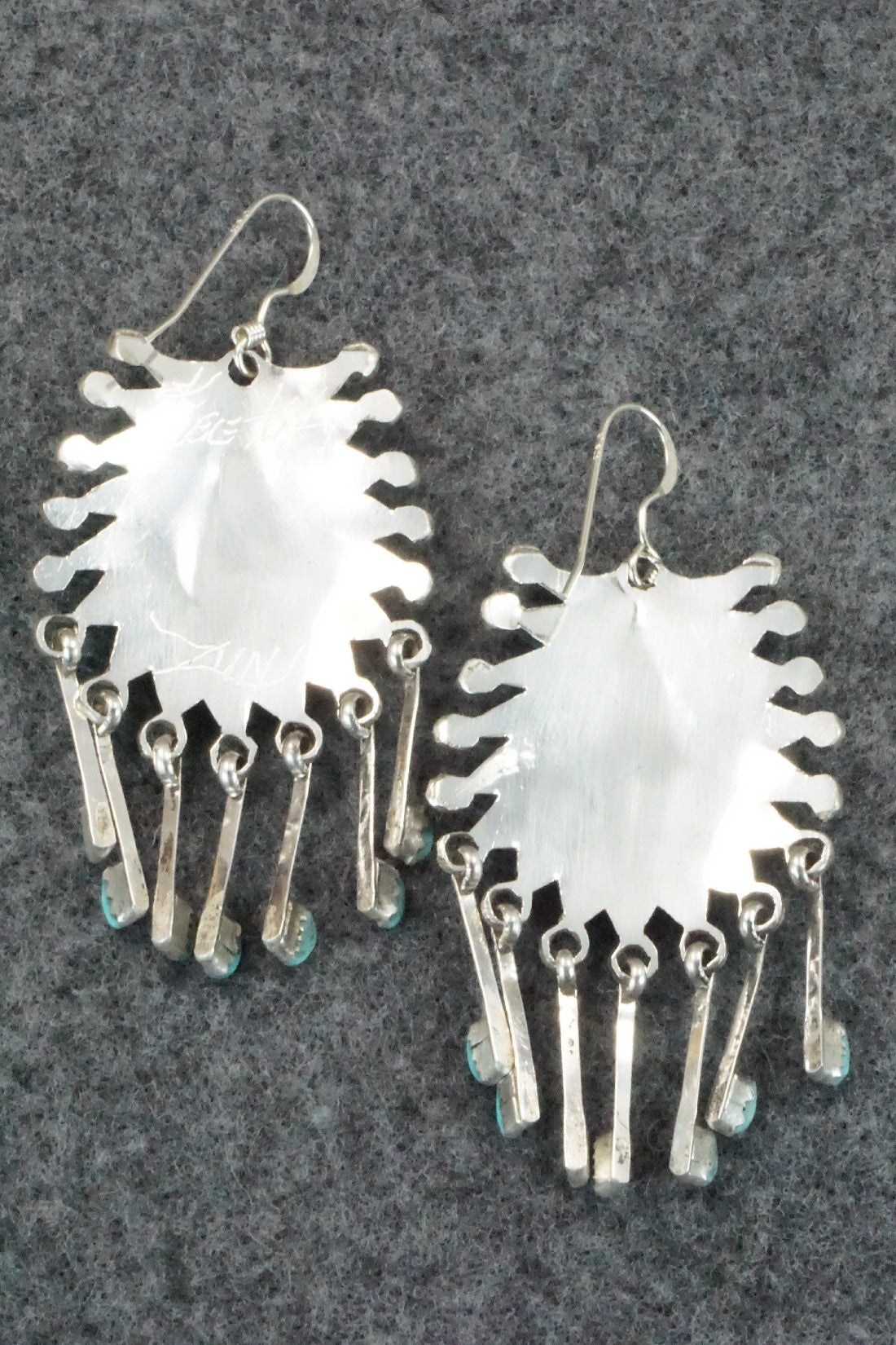 Turquoise & Sterling Silver Earrings - Kevin Leekity