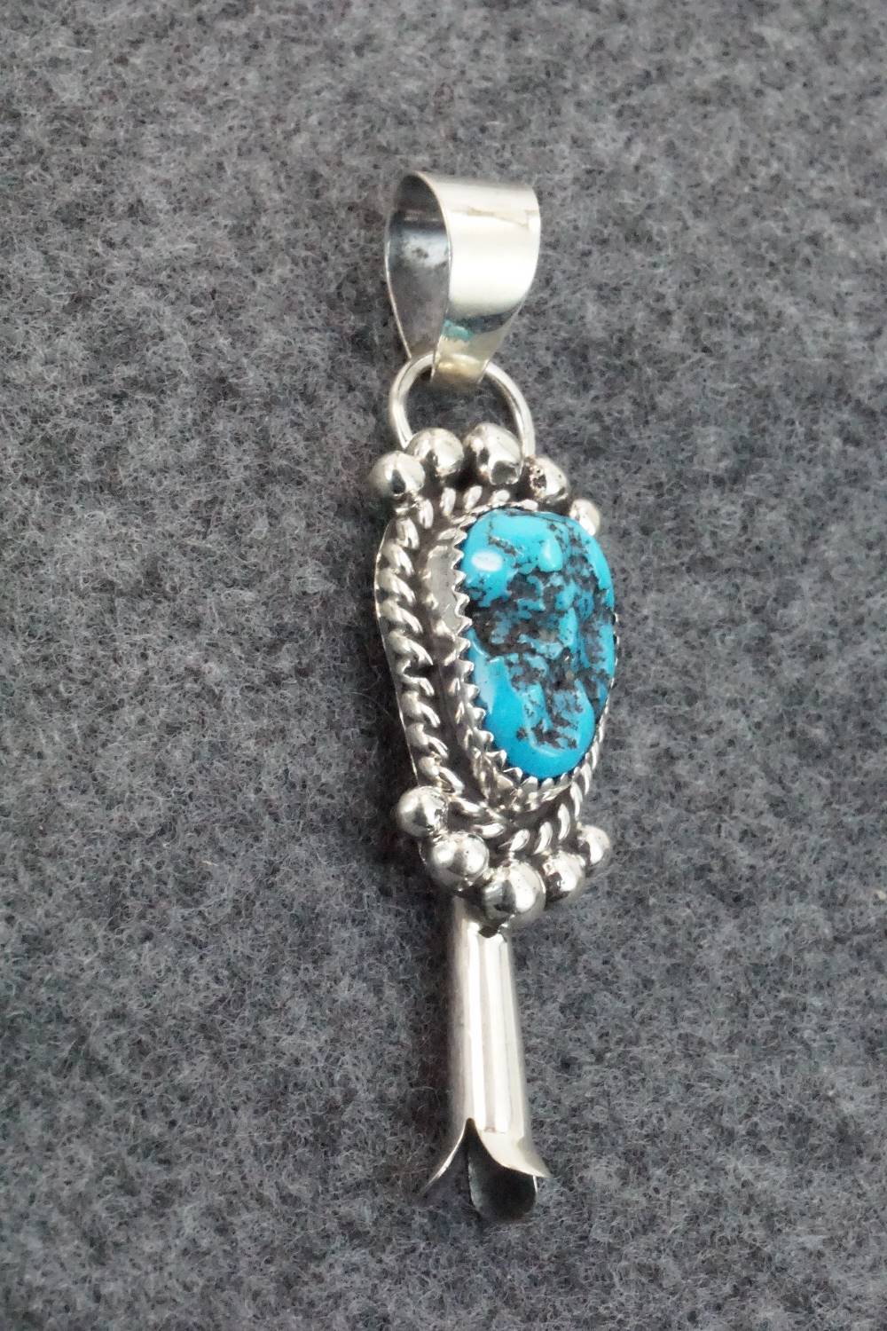 Turquoise and Sterling Silver Pendant - Vernon Johnson