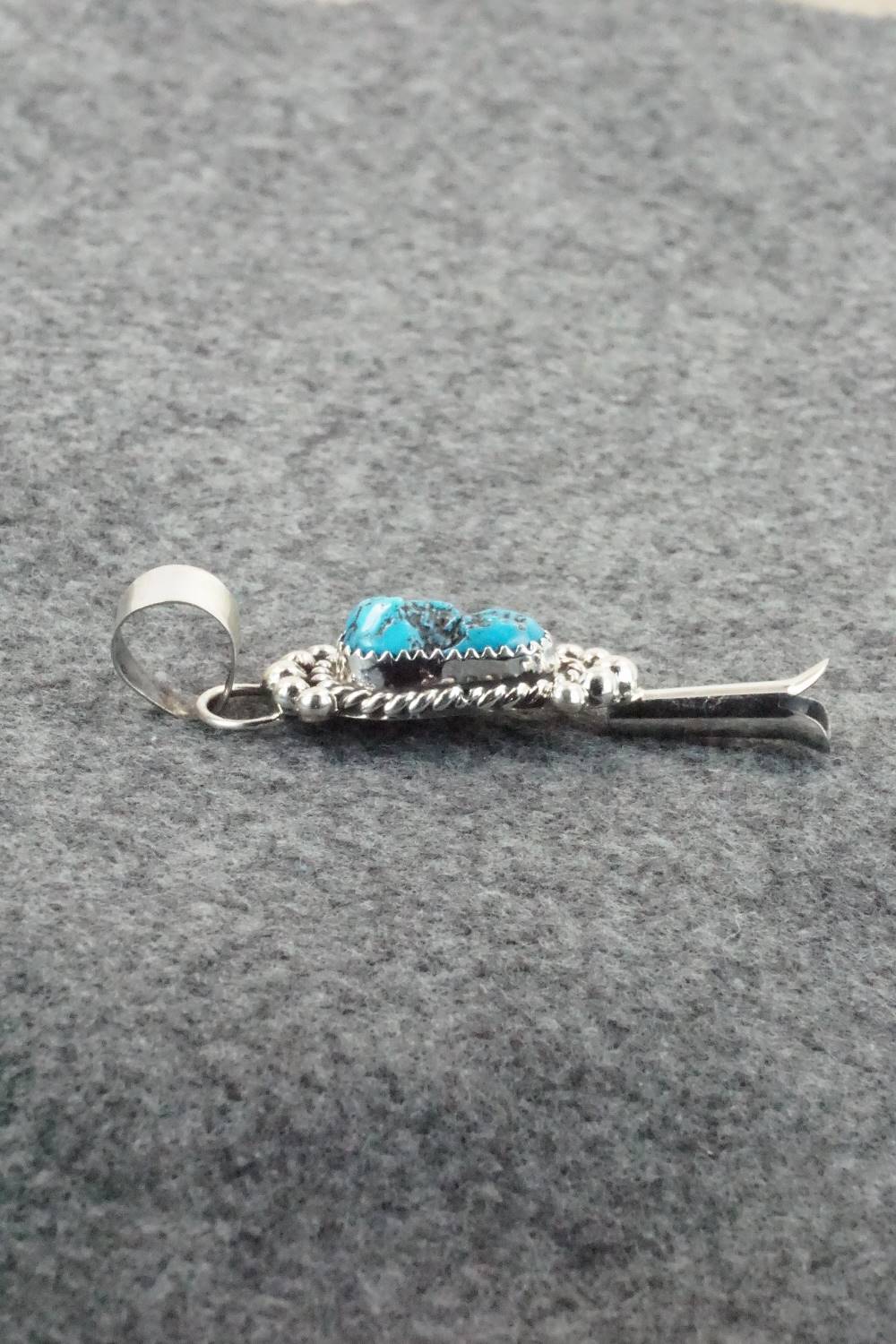 Turquoise and Sterling Silver Pendant - Vernon Johnson