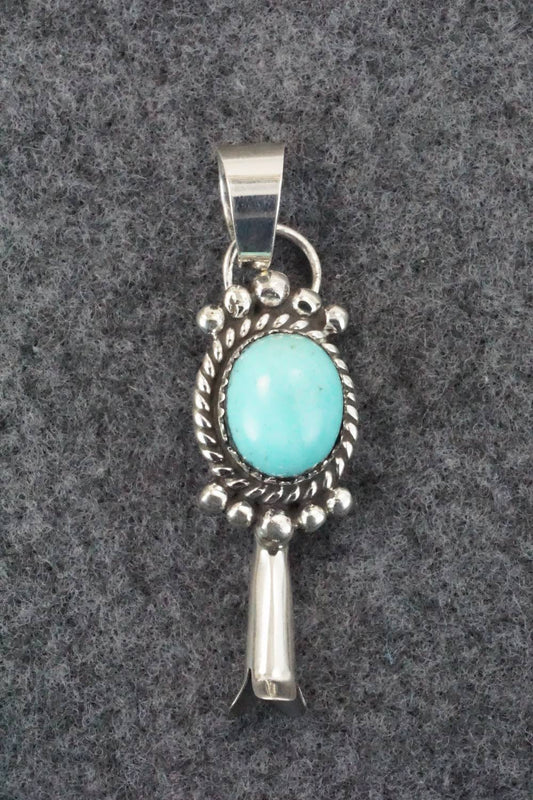 Turquoise and Sterling Silver Pendant - Vernon Johnson