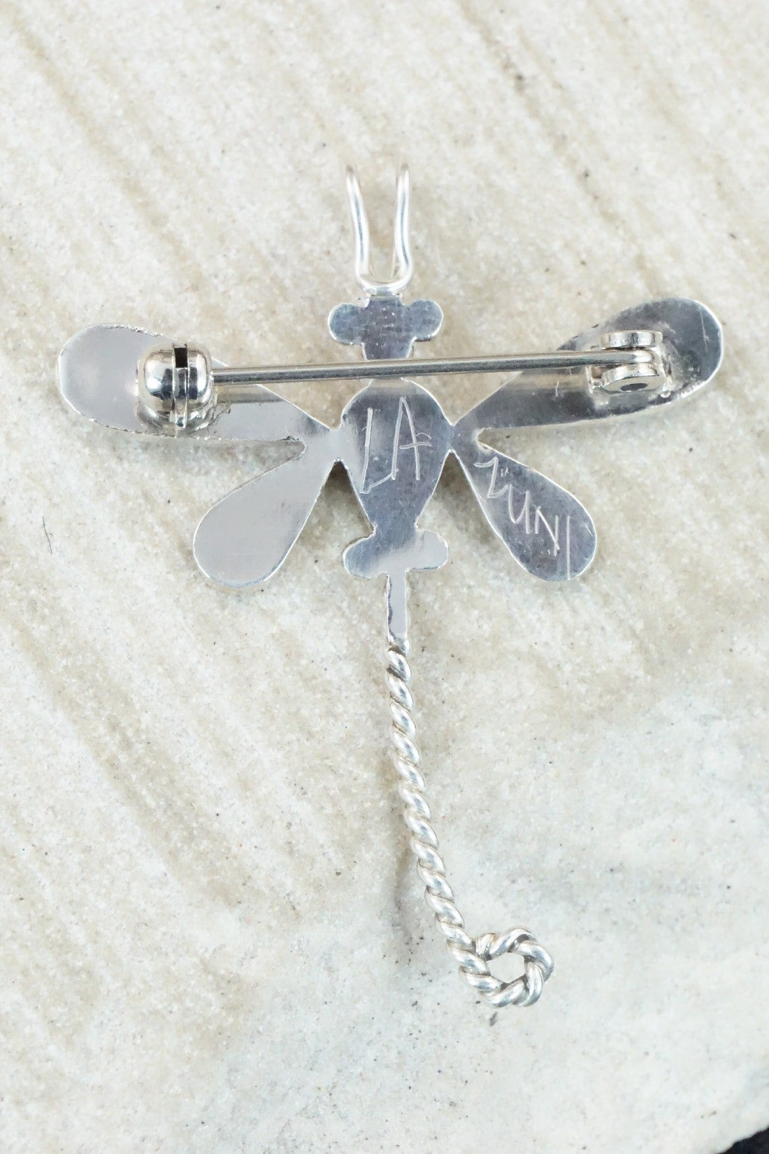Multi Stone and Sterling Silver Pendant & Pin - Lyndon Ahiyite