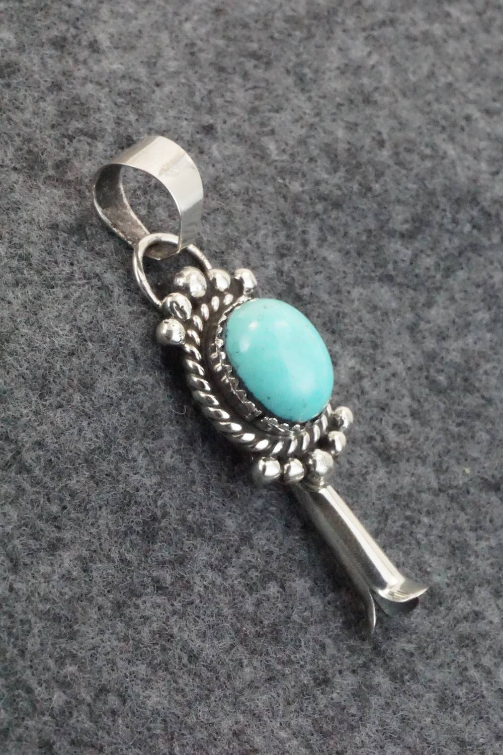 Turquoise and Sterling Silver Pendant - Vernon Johnson