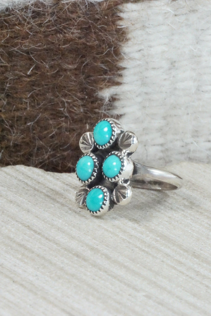 Turquoise & Sterling Silver Ring - Priscilla Reeder - Size 7.25