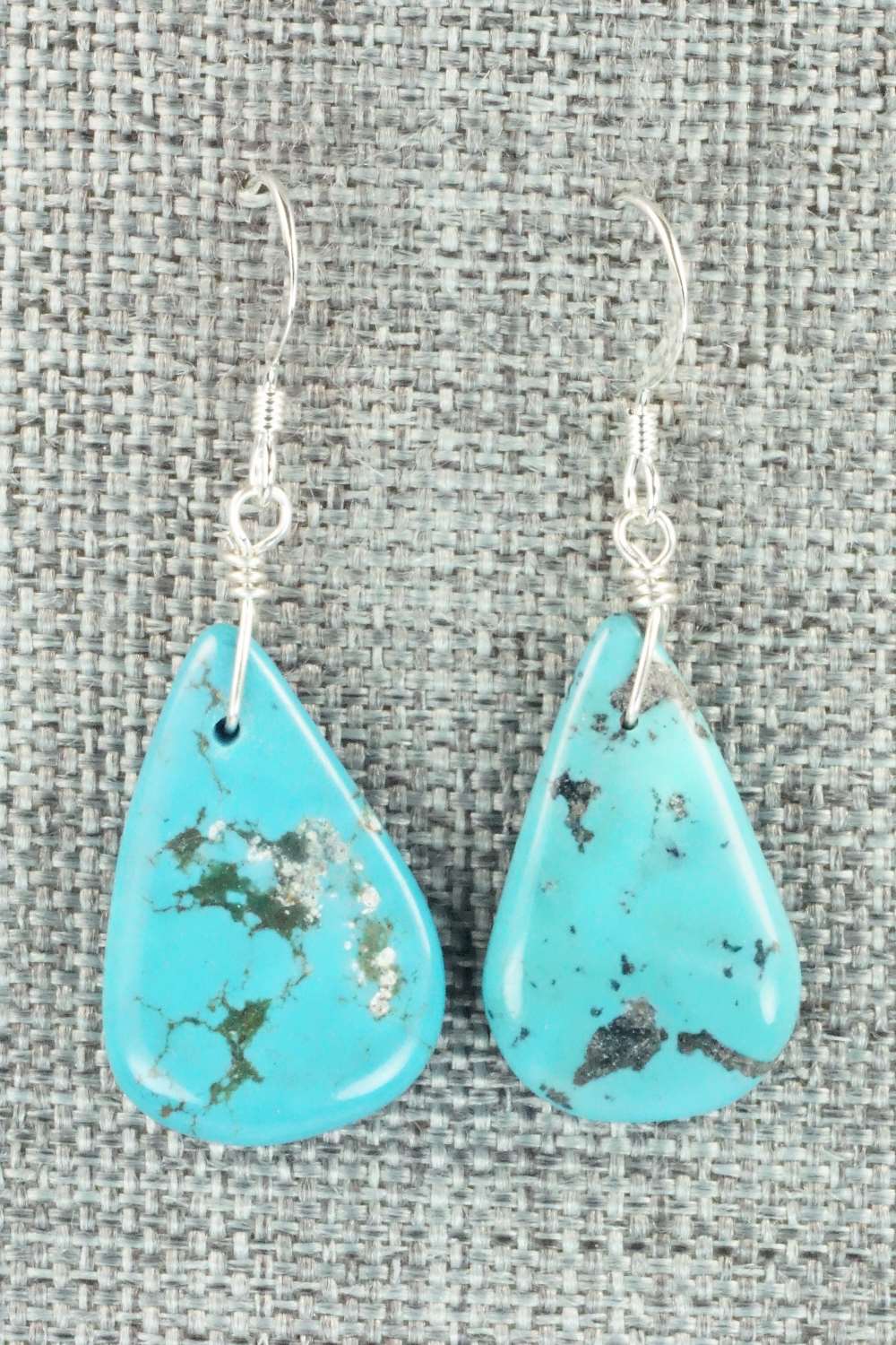 Turquoise & Sterling Silver Earrings - Navajo
