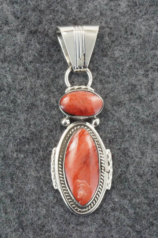 Spiny Oyster & Sterling Silver Pendant - Sadie Jim